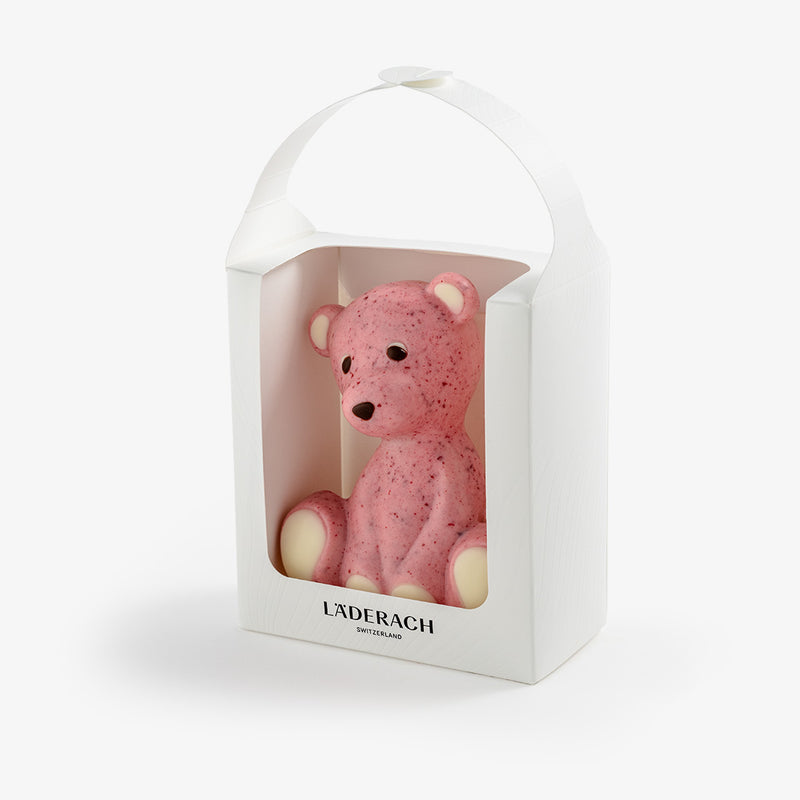 Teddy Raspberry White