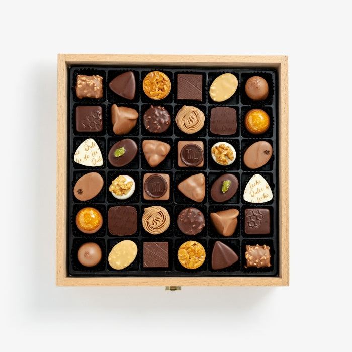 72 Assorted Chocolates in Wood Box